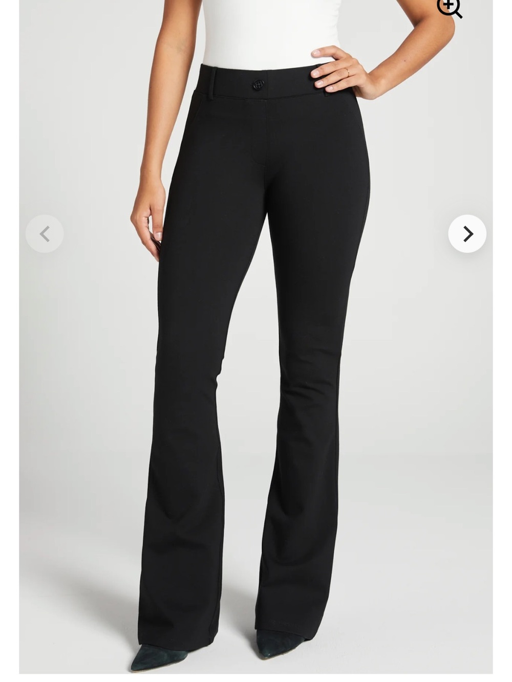 (TWO PAIR) Betabrand  Yoga Pant Black Petite Bootcut Stretch Pants
